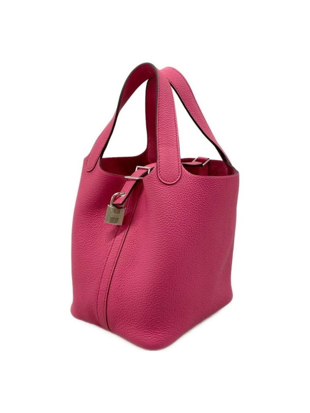 Hermes Handbag Picotin Lock PM Rose Shocking Silver